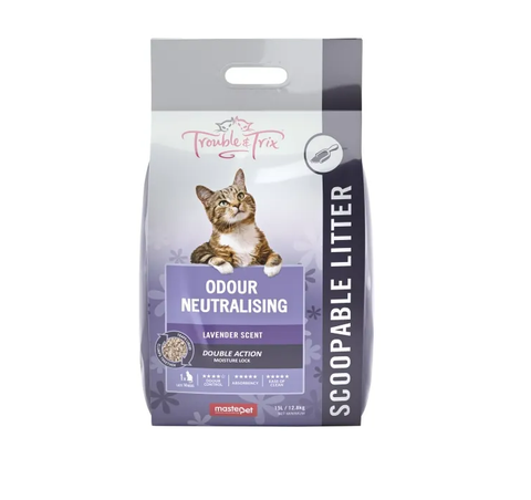 Trouble & Trix Odour Neutralising Litter Lavendar 15Kg