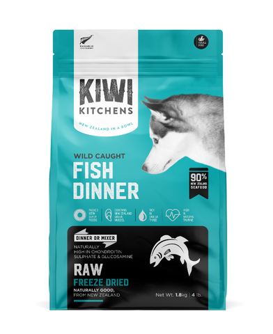 Kiwi Kitchen White Fish Dinner Freeze Dried Dog Food 1.8kg