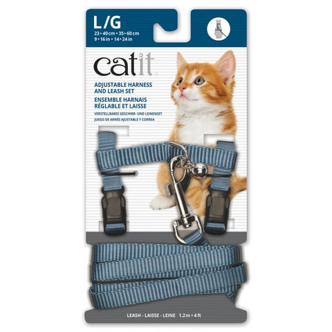 Catit Cat Adjustable Harness & Lead Large Blue