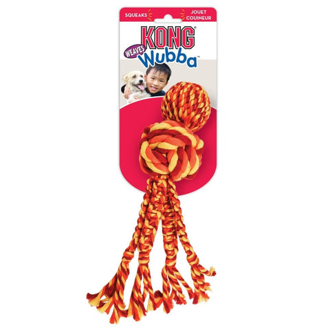 Kong Wubba Weaves with Rope X-Large (Assorted Colours