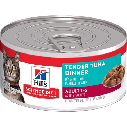 Hills Science Diet Tuna Chunk Wet Cat Can Tray 24 x 156g