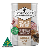 Ivory Coat Chicken & Kangaroo in Gravy Wet Cat Food Box 12 x 85g