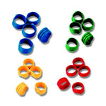 Spiral Poultry Leg Ring Green 20 Pack