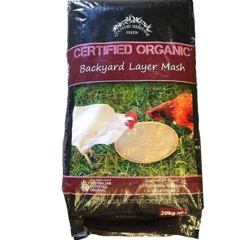 Country Heritage Feeds Organic Backyard Layer Mash 20kg