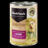 Black Hawk Adult Grain Free Lamb Wet Canned Dog Food Tray 12 x 400G