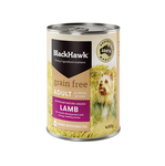 Black Hawk Adult Grain Free Lamb Wet Canned Dog Food Tray 12 x 400G