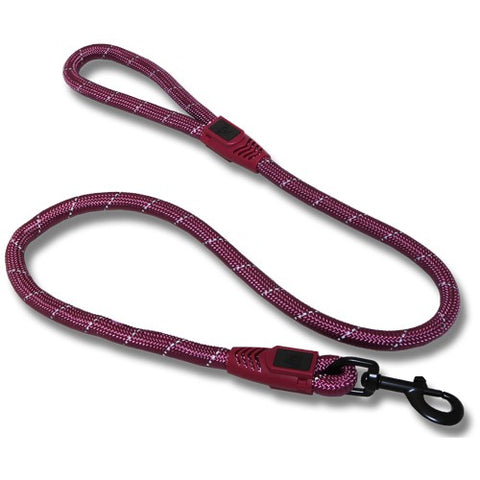 Bainbridge Reflective Rope Leash with Rope Clip Purple 120cm x 1.3cm Wide