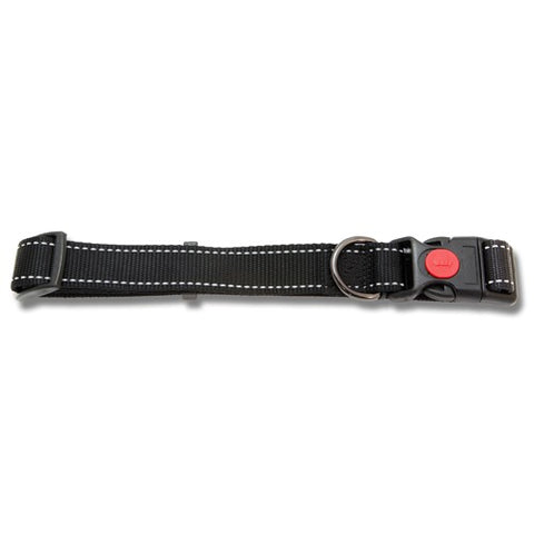 Bainbridge Reflective Adjustable Dog Collar Black