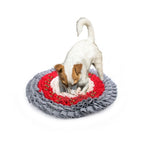 All For Paws Dig it Play & Treat Round Fluffy Mat - Snuffle Mat