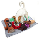 All For Paws Dig It Play & Treat Mat with Raccoon - Snuffle Mat