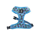 Soapy Moose Blueberries Neoprene Adjustable Neck & Waist Dog Harness