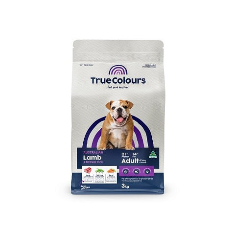 True Colours Adult Lamb & Brown Rice Dry Dog Food 20kg