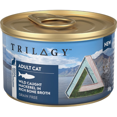 Trilogy Mackeral in Bone Broth Wet Cat Food Can 85g