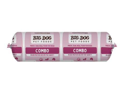 Big Dog Combo Raw Dog Food Roll 2kg