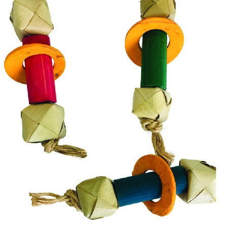Feathered Friends Bamboo Pinata Dumbell Single Assorted Colours