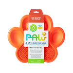 Paw 2-In-1 Slow Feeder & Anti-Anxiety Food Lick Pad For Cats & Dogs Orange