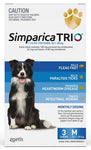 Simparica Trio 10.1-20Kg (Blue) 3 Pack