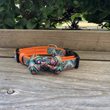 Soapy Moose Adjustable Collar with Bow Tie Morrocan Sunrise