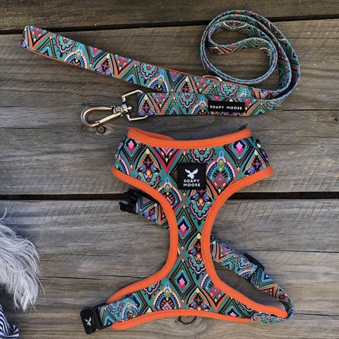 Soapy Moose Dog Harness Moroccan Sunrise