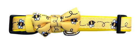 Soapy Moose Adjustable Collar with Bow Tie Busy Bees