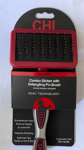 Chi Combo Slicker with Detangling Pin Brush