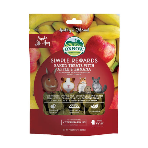 Oxbow Simple Rewards Apple & Banana Treats 40g