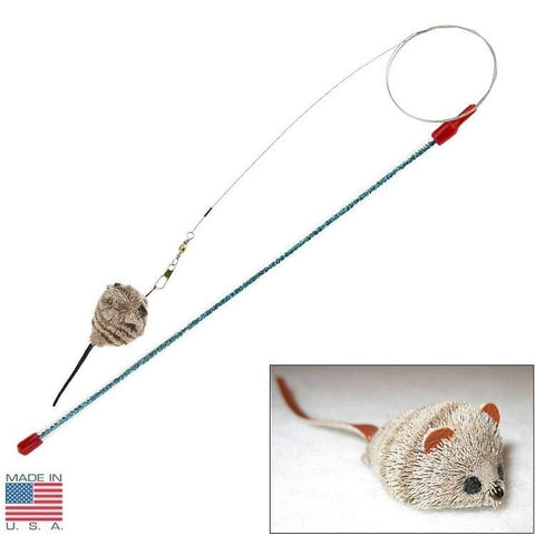 Da Bird - Cat Catcher Cat Teaser - Wand with Replaceable Mouse on Wire