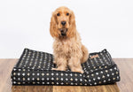 Mog & Bone Classic Cushion Bed Black Metallic Cross Stitch XL