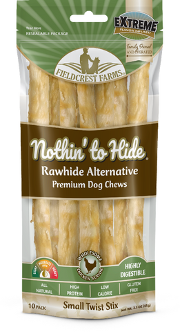 Nothin to Hide - Small Twist Stix Chicken Premium Dog Chews 13cm 10 Pack
