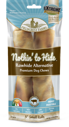 Nothin to Hide - Small Roll Beef Premium Dog Chews 12cm 2 Pack