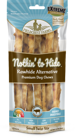 Nothin to Hide - Small Twist Stix Beef Premium Dog Chews 13cm 10 Pack