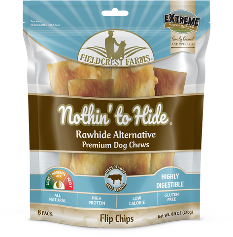 Nothin to Hide - Flip Chip Beef Premium Dog Chews 15cm 8 Pack