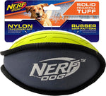 Nerf Tuff Rubber Nylon Plush Football Green & Grey 17cm