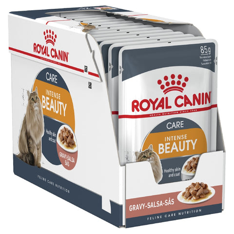 Royal Canin Intense Beauty in Gravy Wet Cat Pouch Box 12 x 85g