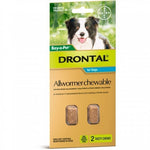 Bayer Drontal Medium Dog up to 10kg Wormer Chews 2 Pack