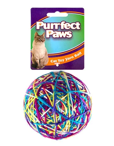 Yarn ball hot sale cat toy