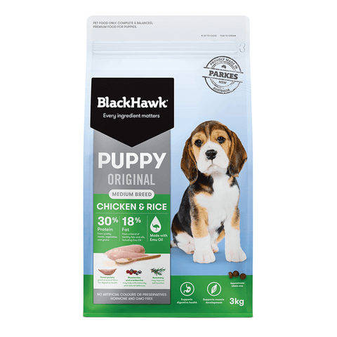 Black Hawk Medium Puppy Chicken & Rice Dry Dog Food