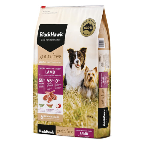 Black Hawk Adult Grain Free Lamb Dry Dog Food 15kg