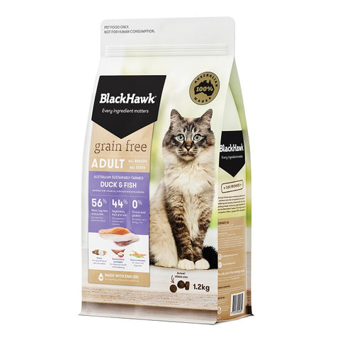 Black Hawk Duck & Fish Grain Free Dry Cat Food