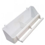 White Feeder with Divider & Perch 200mm