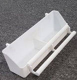 White Feeder with Divider & Perch 200mm
