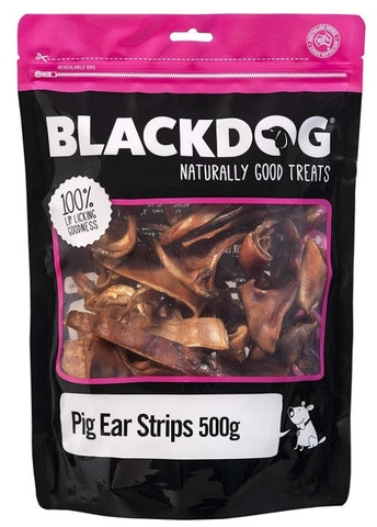 Blackdog Pig Ear Strips 500g