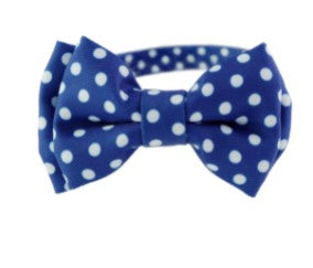 Dan & Sam Cat Collar with Removable Bow Tie Navy Dream