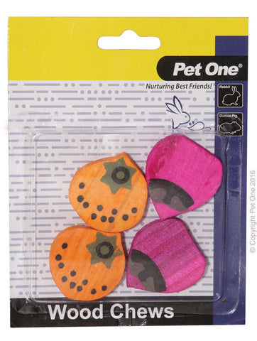 Pet One Wood Chews For Small Animals 4 Pack Small