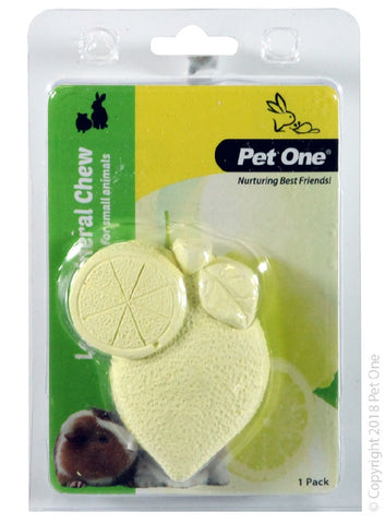 Pet One Small Animal Mineral Chew Lemon 1 Pack