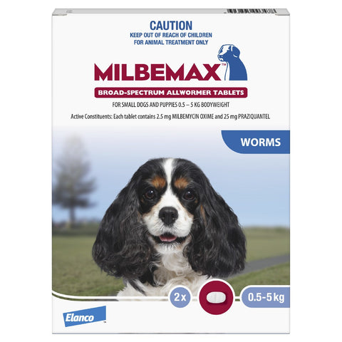 Milbemax Dog Wormer 0.5-5kg
