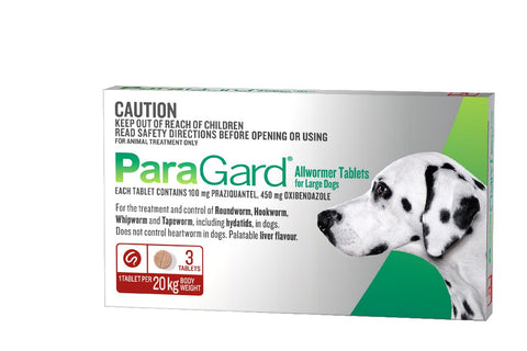 Paragard Dog Wormer 10-20kg 3 Pack