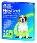 Nexgard Spectra For Dogs 7.6-15kg Green