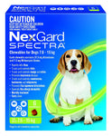 Nexgard Spectra For Dogs 7.6-15kg Green