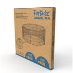 Furkidz Wire Animal Pen Enclosure Black - 8 Panels 61 x 61cm